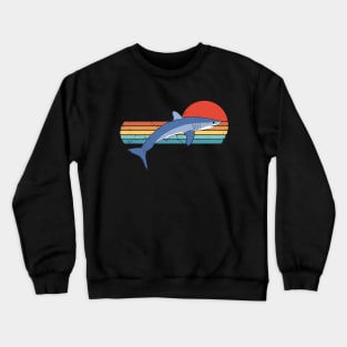 Mako Shark Retro Sunset Crewneck Sweatshirt